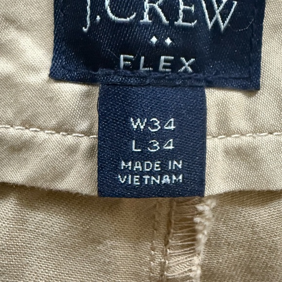 Men’s J. Crew Flex Straight Stretch Pants! Tan! Size 34x34 - Picture 2 of 5